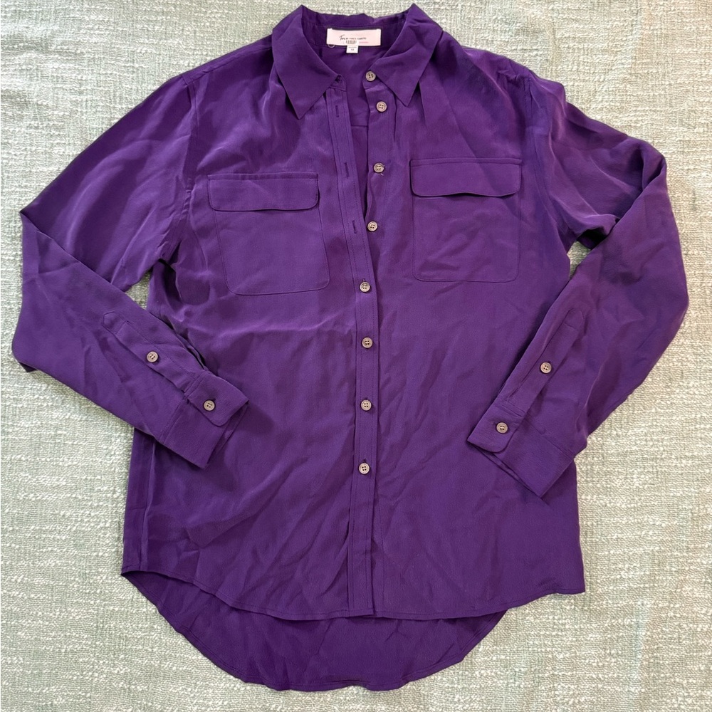 Purple Silk Blouse
